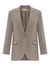 Michael Michael Kors Single-button Blazer In Brown