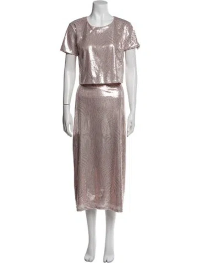 Pre-owned Michael Michael Kors Skirt Set In Pink