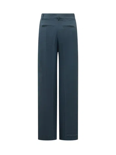 Michael Michael Kors Sleek Satin Trousers In Mini Fit In Blue