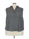 Michael Michael Kors Sleeveless Blouse In Blue