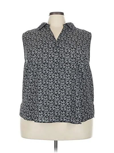 Michael Michael Kors Sleeveless Blouse In Blue