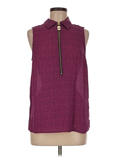 Pre-owned Michael Michael Kors Sleeveless Blouse In Burgundy
