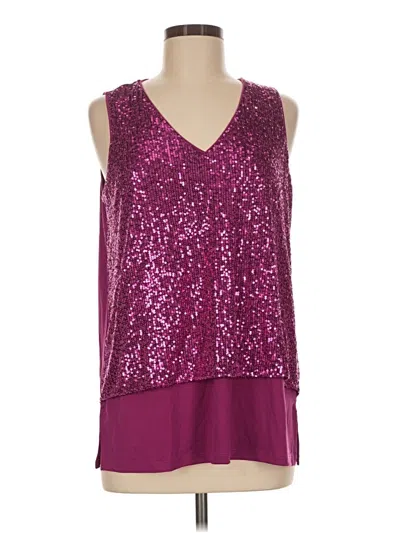 Pre-owned Michael Michael Kors Sleeveless Blouse In Burgundy