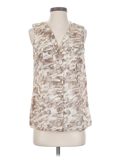 Pre-owned Michael Michael Kors Sleeveless Blouse In Ivory