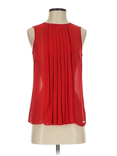Pre-owned Michael Michael Kors Sleeveless Blouse In Red