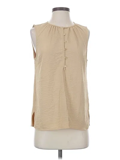 Pre-owned Michael Michael Kors Sleeveless Blouse In Tan