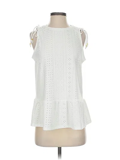 Pre-owned Michael Michael Kors Sleeveless Blouse In White