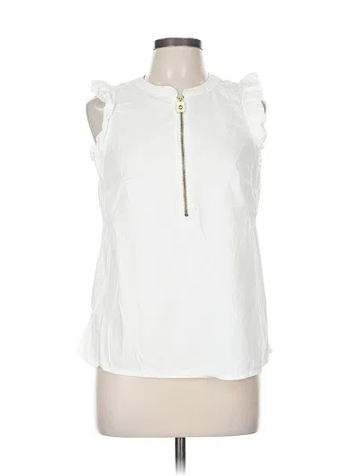 Pre-owned Michael Michael Kors Sleeveless Blouse In White