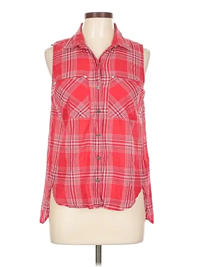 Pre-owned Michael Michael Kors Sleeveless Button Down Shirt In Red