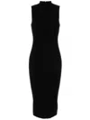 Michael Michael Kors Sleeveless Midi Dress In Black