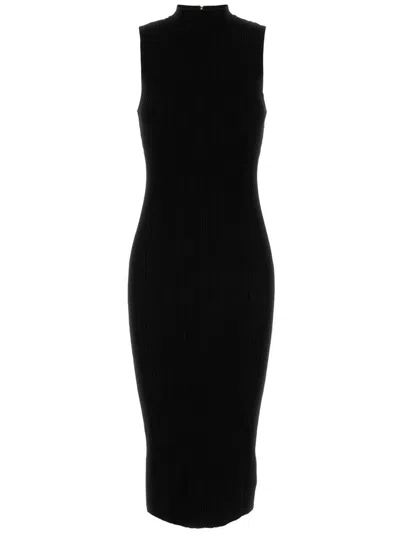Michael Michael Kors Sleeveless Midi Dress In Black