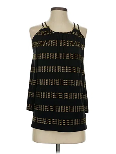 Pre-owned Michael Michael Kors Sleeveless Top Black Halter Neckline Tops