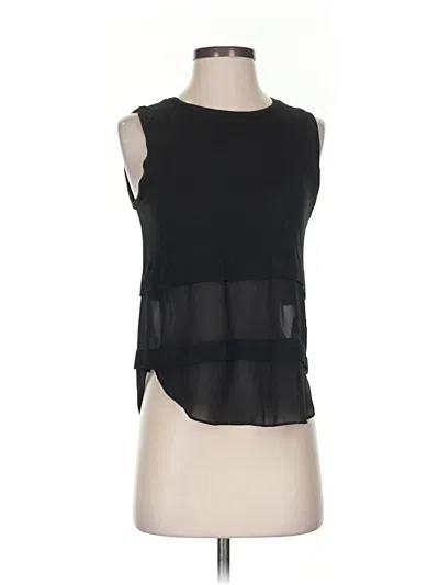 Pre-owned Michael Michael Kors Sleeveless Top Black Keyhole Neckline Tops
