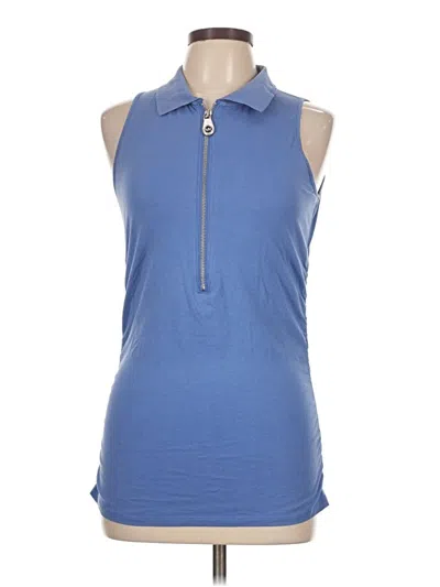 Pre-owned Michael Michael Kors Sleeveless Top Blue Halter Neckline Tops