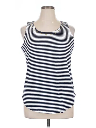 Michael Michael Kors Sleeveless Top Blue Halter Neckline Tops