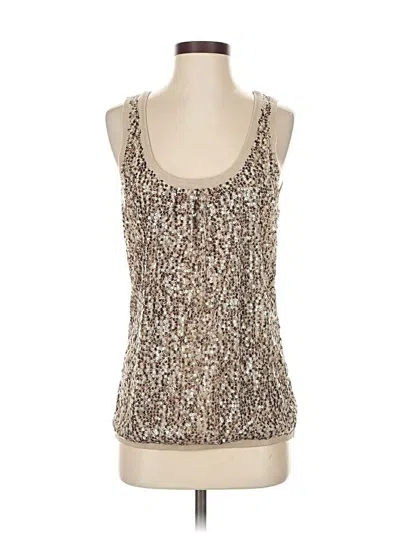 Pre-owned Michael Michael Kors Sleeveless Top Gold Strapless Neckline Tops