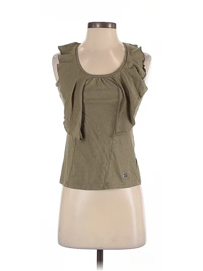 Pre-owned Michael Michael Kors Sleeveless Top Green Halter Neckline Tops