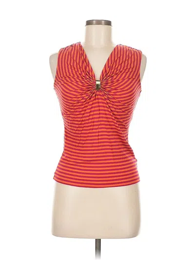Pre-owned Michael Michael Kors Sleeveless Top Orange Halter Neckline Tops