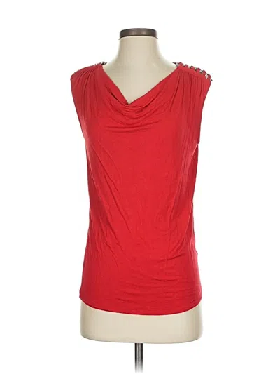 Pre-owned Michael Michael Kors Sleeveless Top Red Cowl Neck Tops