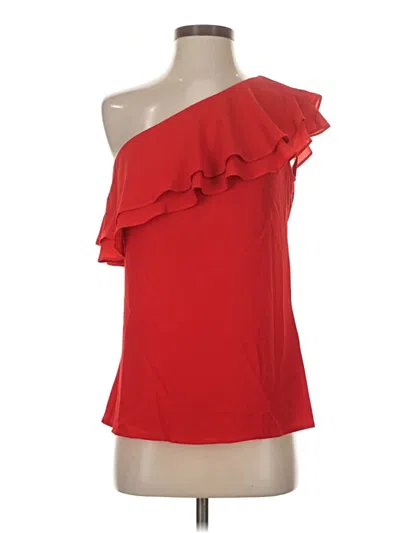 Michael Michael Kors Sleeveless Top Red One Shoulder Neckline Tops