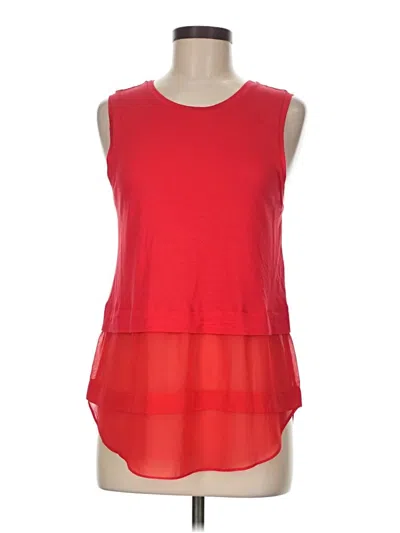 Pre-owned Michael Michael Kors Sleeveless Top Red Scoop Neck Tops