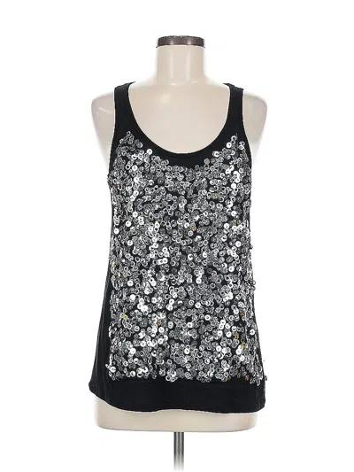 Pre-owned Michael Michael Kors Sleeveless Top Silver Scoop Neck Tops