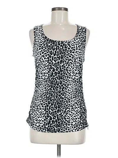 Pre-owned Michael Michael Kors Sleeveless Top Silver Scoop Neck Tops