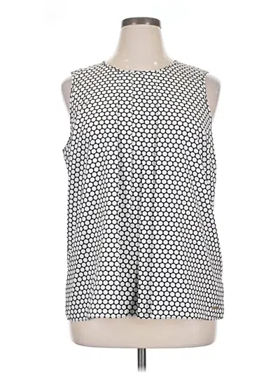 Pre-owned Michael Michael Kors Sleeveless Top Silver Square Neckline Tops