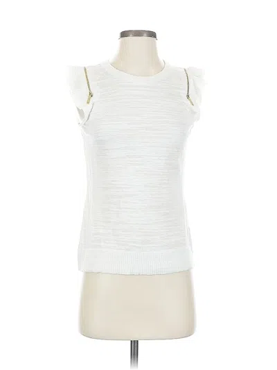 Pre-owned Michael Michael Kors Sleeveless Top White Halter Neckline Tops