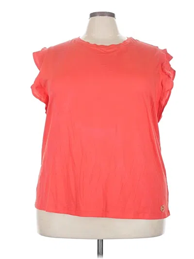 Pre-owned Michael Michael Kors Sleeveless T-shirt In Orange