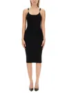 Michael Michael Kors Michael By Michael Kors Black Stretch Viscose Blend Dress In Black