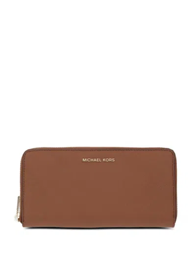 Michael Michael Kors Slim Za Continental Wallet In Brown