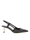Michael Michael Kors Alora Slingback Decollete In Black