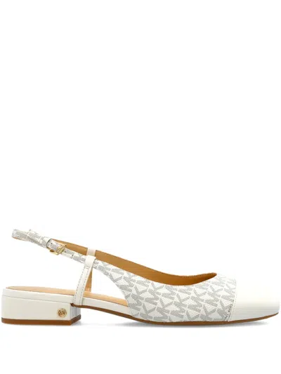 Michael Michael Kors Slingback Heeled Pumps In White