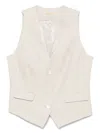 Michael Michael Kors Slub-texture Waistcoat In Neutrals