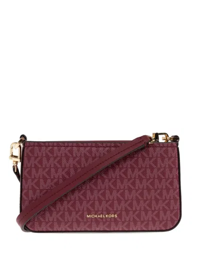 Michael Michael Kors Small Bryant Monogram Chain-strap Shoulder Bag In Red
