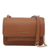 Michael Michael Kors Brown Crossbody Bag With Logo Lettering On The Front In Leather Woman In Brown