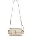 Michael Michael Kors Small Dakota Pocket Leather Cross Body Bag In Neutral