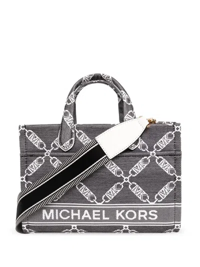 Michael Michael Kors Small Gigi Cotton Tote Bag In Black
