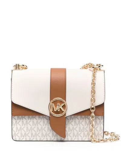 Michael Michael Kors Greenwich Shoulder Bag In Neutrals