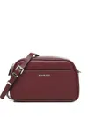 Michael Michael Kors Jet Set Small Leather Crossbody Bag In Red