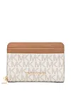 Michael Michael Kors Small Jet Set Wallet In Neutrals