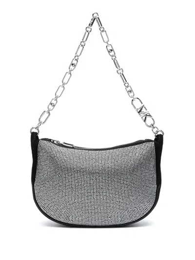 Michael Michael Kors Small Kendall Crystal-embellished Bag In Silver