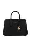 Michael Michael Kors Michael By Michael Kors Black Leather Laila Handbag In Black