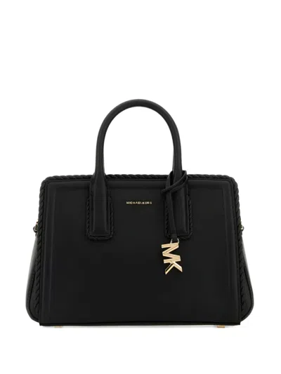 Michael Michael Kors Small Laila Rope-trimmed Tote Bag In Black