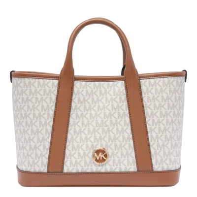 Michael Michael Kors Small Logo Satchel Bag In Brown
