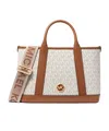 Michael Michael Kors Small Luisa Monogram Satchel Bag In Brown