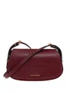 Michael Michael Kors Small Lydia Curved Leather Cross Body Bag In Red