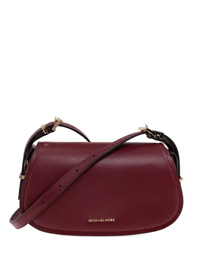 Michael Michael Kors Small Lydia Curved Leather Cross Body Bag In Red