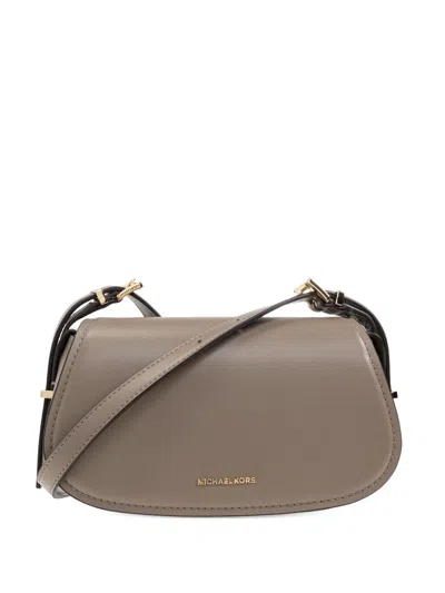 Michael Michael Kors Small Lydia Curved Leather Shoulder Bag In Neutral